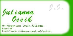 julianna ossik business card